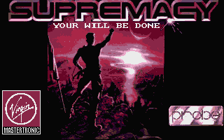 Supremacy: Your Will Be Done title screen for Atari ST